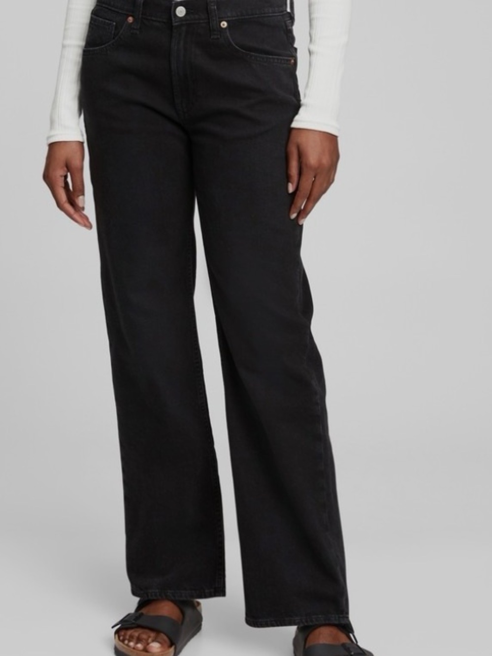 GAP mid rise 90s loose jeans with washwell in organic cotton